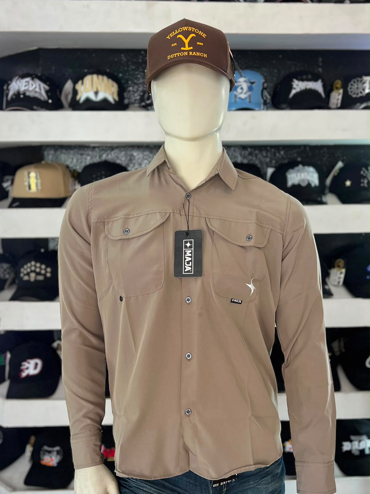 CAMISA MAJA,MANGA LARGA IMPERMEABLE