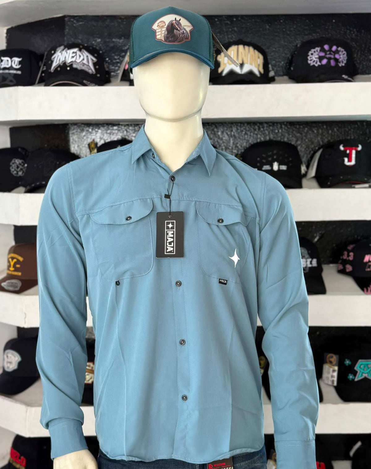 CAMISA MAJA,MANGA LARGA IMPERMEABLE