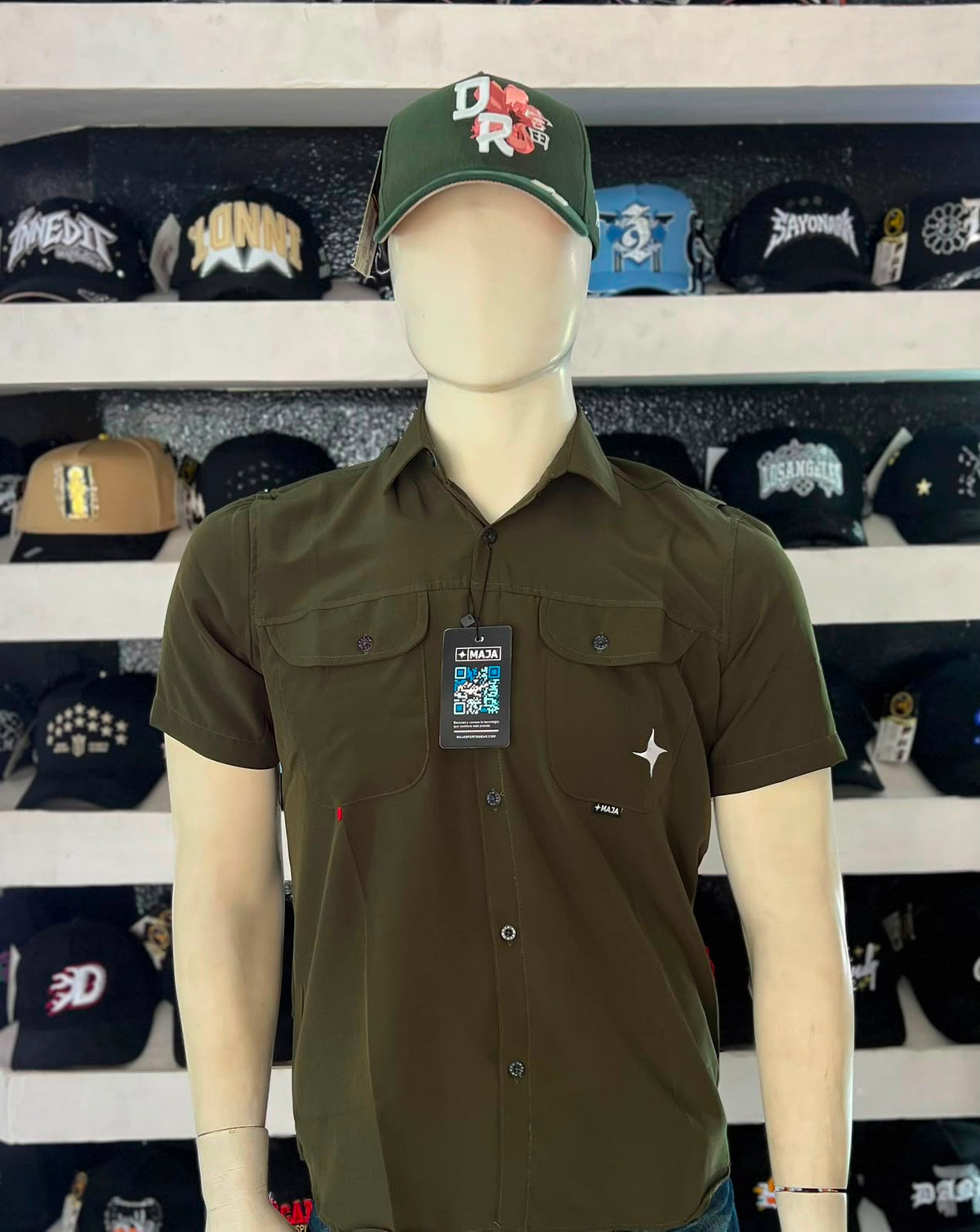 CAMISA MAJA,MANGA CORTA IMPERMEABLE