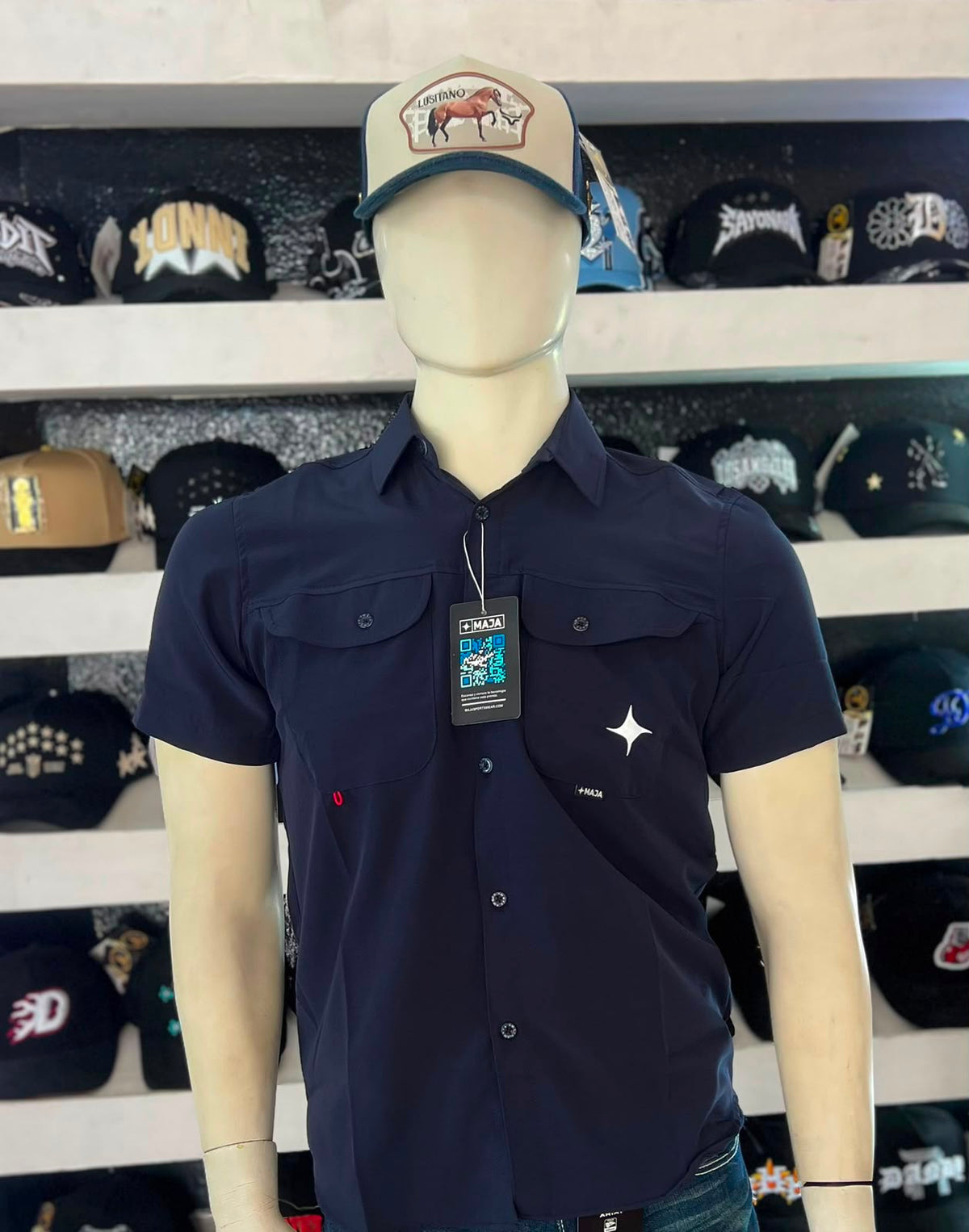 CAMISA MAJA,MANGA CORTA IMPERMEABLE