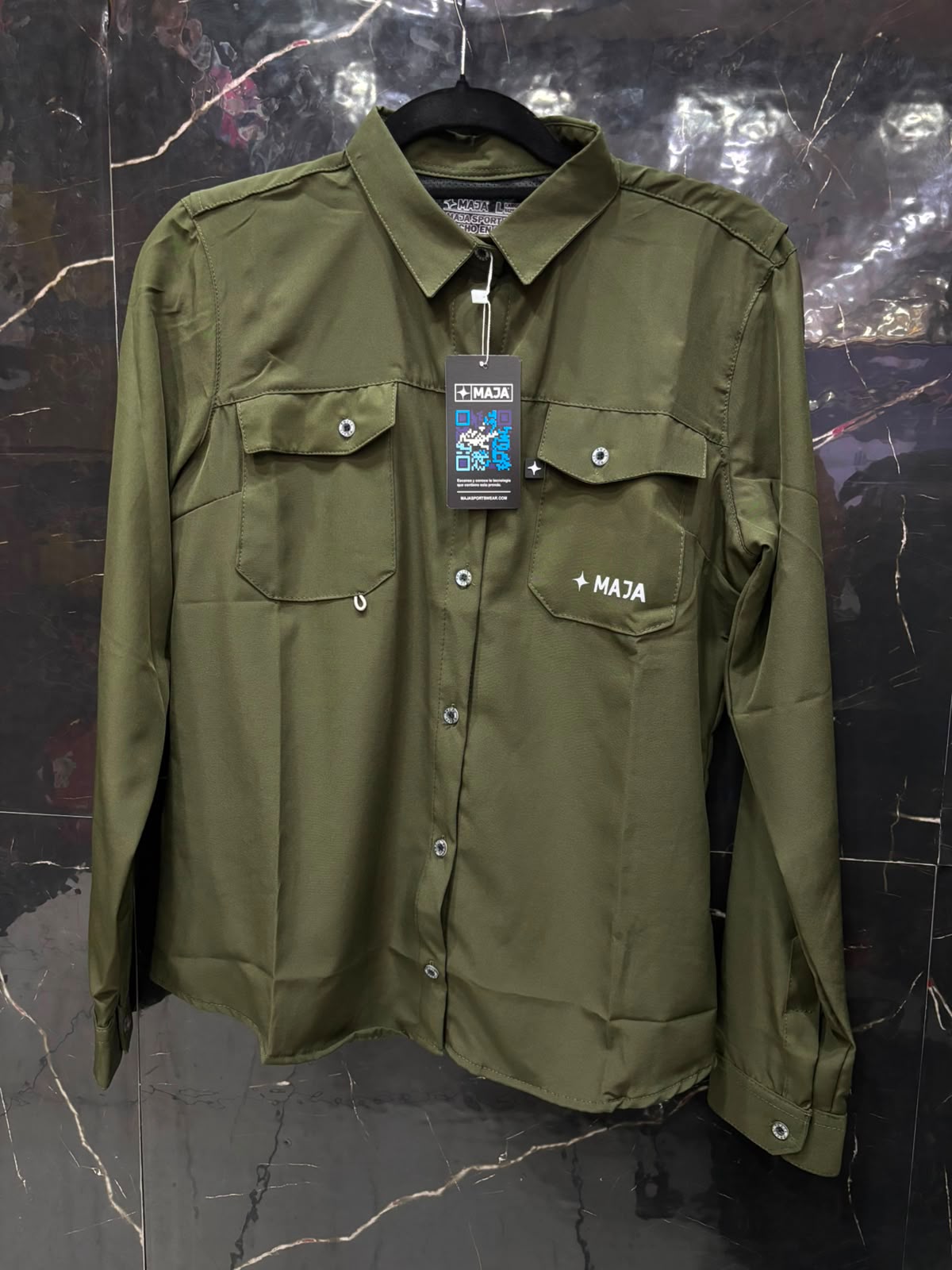 CAMISA MAJA DE DAMA ,MANGA LARGA IMPERMEABLE