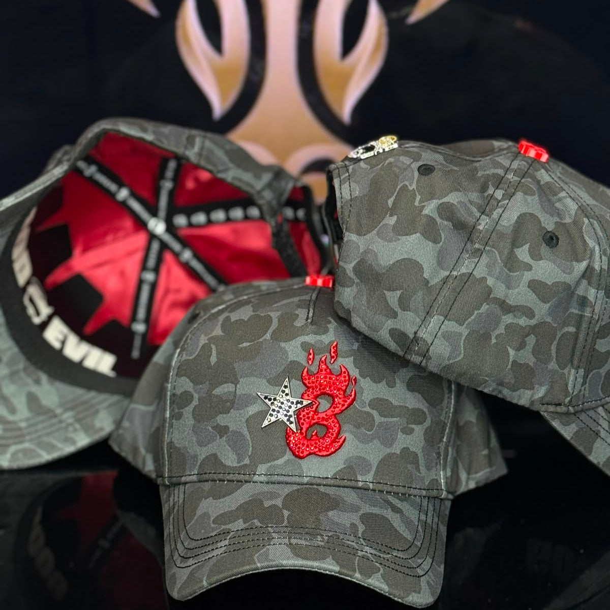 BARBA HATS B- STAR RED CAMO CALIDAD G5 1.1 QUALITY