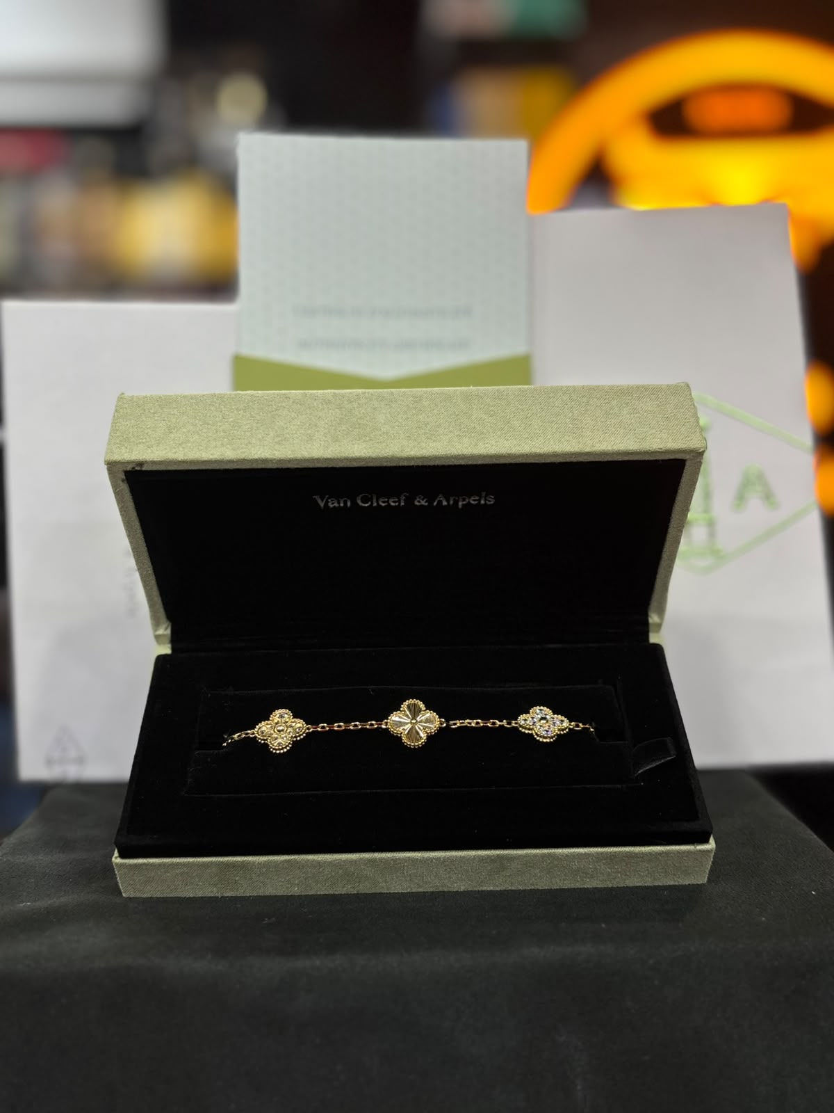 VAN & CLEEF DE PLATA 9.25 BAÑADAS EN ORO DE 10 KL